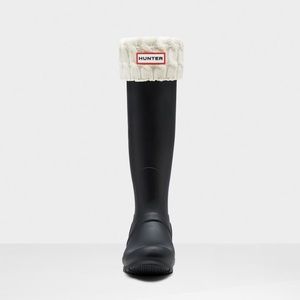 Hunter Fleece welly socks Medium cream/ white